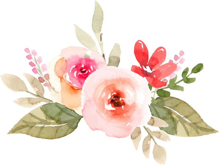 Painted Flower Watercolor Vector Illustration